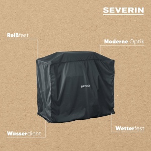 Husa pentru Gratar SEVERIN SEVO GTS, impermeabila, 600D Oxford, neagra - Img 5