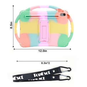 Husa pentru iPad TOPESCT A16 11. 10. Generatie, Silikon, Cu Display Protectie, Culoare Distractiva - Img 2
