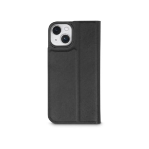 Husa pentru iPhone 14 Hama, neagra, cu suport, doua carduri, anti-fingerprint - Img 2