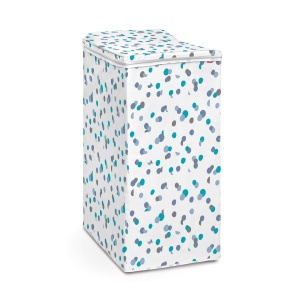Husa pentru masina de spalat Rayen Protectie impermeabila Alb-Albastru 84x45x65 cm - Img 2