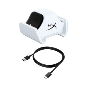 HyperX ChargePlay Duo - Statie de incarcare pentru controler wireless Playstation 5 DualSense, baza ponderata si andocare securizata, design compact, cablu USB-C inclus - Img 5