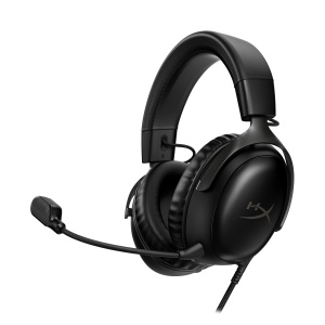 HyperX Cloud III - Casti pentru jocuri cu fir, PC, PS5, Xbox Series X|S, drivere inclinate de 53 mm, DTS, spuma cu memorie, cadru robust, microfon ultra clar de 10 mm, USB-C, USB-A, 3,5 mm, negru