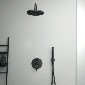 Ideal Standard BD193XG Ceraline Robinet Pachet Set complet, Robinet de lavoar, Robinet de baie, Robinet de baie, Baterie, economisire de apa, matase neagra - Img 2