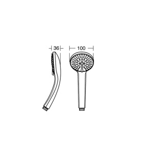 Ideal Standard Dus de mana cu 3 functii Idealrain B9403AA - O 10 cm pentru momente de dus incomparabile - Dus de mana cu tipuri de jet de ploaie, ploi si masaj cromat - Img 5