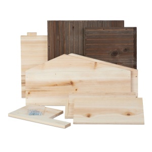 Igelhaus Relaxdays, Hotel pentru Iepuri, 2 camere, din lemn, 24x46x33,5 cm - Img 5