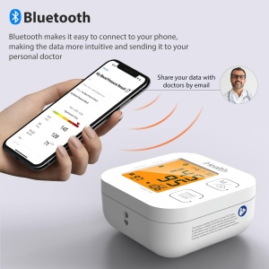 iHealth Track Monitor de tensiune arteriala in retea, cu manseta universala reglabila pentru bratele adulte normale pana la mari, Bluetooth compatibil cu dispozitivele Apple si Android - Img 7