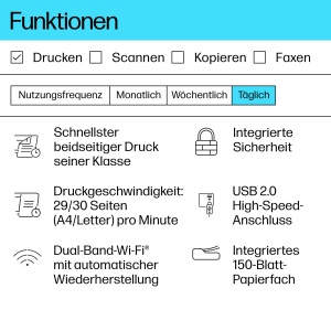 Imprimanta laser HP LaserJet M209dw monocrom Wi-Fi dual-band imprimare fata-verso - Img 3
