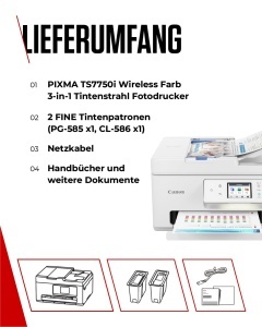 Imprimanta multifunctionala Canon PIXMA TS7750i, 4in1, alb, A4, Wi-Fi - Img 7