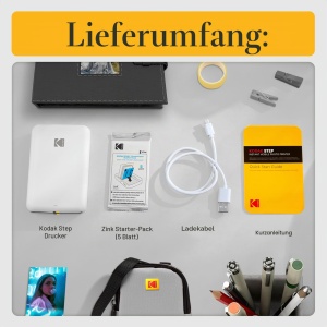 Imprimanta Portabila KODAK Step, BluetoothNFC, ZINK, Alb - Img 3