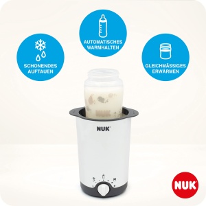 Incalzitor de biberoane NUK Thermo 3 in 1 Dezghetarea incalzirea si mentinerea la cald a alimentelor lichide si moi Cos usor de indepartat Mufa UE - Img 2