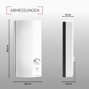 Incalzitor electronic de apa instantaneu AEG baza DDLE 27 kW, selectare continua a temperaturii prin 4 simboluri de aplicare, 4 simboluri de aplicare, conexiune fixa 400V, testat VDE, 222391 - Img 4