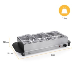 Incalzitor pentru bufet Tristar BP-6283, 4.2 litri, 200W, argintiu - Img 8