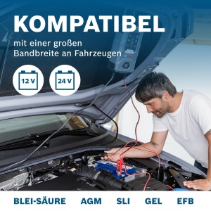 Incarcator auto Bosch C70 10A functie regenerare compatibil 12V24V - Img 4