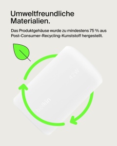 Incarcator Belkin BoostCharge 42W cu 2 porturi USB-C si USB-A, Alb - Img 7