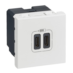Incarcator dual USB Legrand 99427 Tip C 3A 2 module, alb