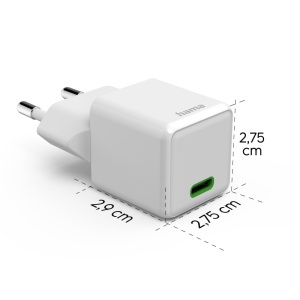 Incarcator rapid Hama 20W USB-C, alb, compact, ideal pentru iPhone - Img 3