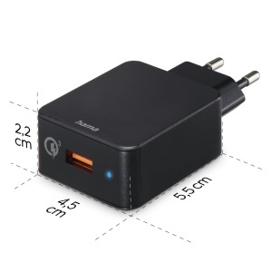 Incarcator rapid Hama Qualcomm Quick Charge 19,5W, USB-A, negru - Img 4
