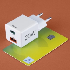 Incarcator rapid Hama USB, 20W, 2 porturi USB-C si USB-A, alb - Img 3