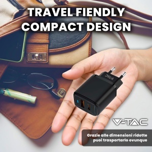 Incarcator rapid V-TAC 20W USB-C cu 2 porturi pentru iPhone si Samsung - Img 10
