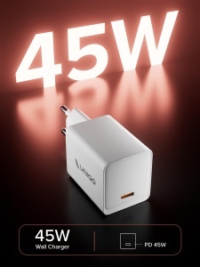 Incarcator UNIQO GaN Nano 45W, USB-C, compact, alb - Img 2