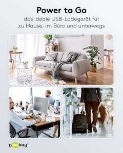 Incarcator USB C goobay 30W, Dual Port, compact, alb - Img 8