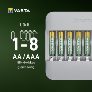 Incarcator VARTA Eco Charger Multi, 8x AA 2100mAh, design modern, reciclat - Img 12
