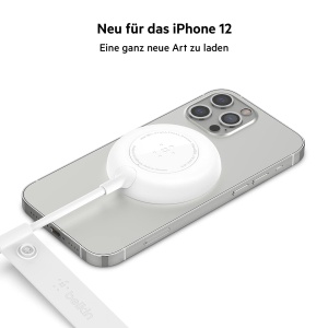 Incarcator wireless Belkin MagSafe, 2m, pentru iPhone 141312, alb - Img 2