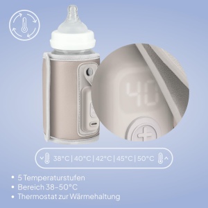 Incubator portabil LIONELO Thermup Go, incalzitor biberon USB-C, 5 temperaturi - Img 3