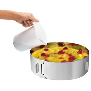 Inel pentru tort Zenker 7708, din otel inoxidabil, ajustabil, 30 cm - Img 10