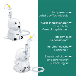 Inhalator pentru copii Beurer IH 24 cu design prietenos pentru copii pentru nebulizarea medicamentelor lichide, de la 6 luni, performanta ridicata de nebulizare si timp scurt de inhalare, masca din silicon pentru piele sensibila - Img 8
