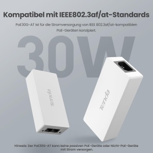 Injector PoE Tenda PoE30G-AT, 30W, Gigabit, compatibil IEEE 802.3afat - Img 3