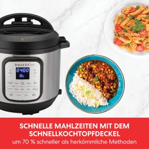 Instant Pot Duo Crisp + Air Fryer 11 in 1 Multicooker electric 5.7 L - Oala sub presiune, friteuza cu aer, aragaz lent, abur, deshidratator cu gratar, pastrati la cald si coaceti, otel inoxidabil - Img 4