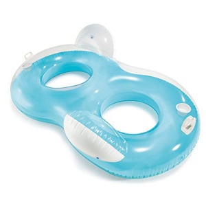 Intex 56800EU Pat dublu cu saltea pneumatica 58001 albastru 335 x 335 cm - Img 1