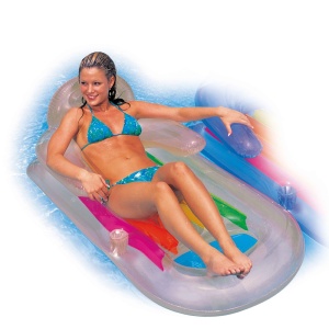 Intex 58802EU - Fotoliu gonflabil pentru plaja vinil multicolor 160x85 cm