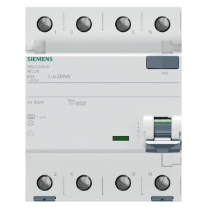 Intrerupator de curent Siemens FI-Schutzschalter 3PN 30mA 63A 400V