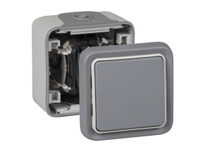 Intrerupator impermeabil Legrand 191501, gri, pentru instalare pe suprafata - Img 3