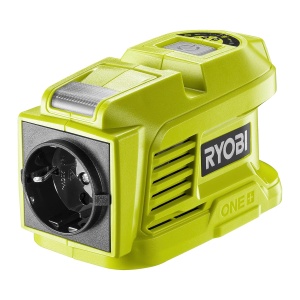 Inversor de curent Ryobi RY18BI150A-0, 150W, 2x USB, iluminare LED