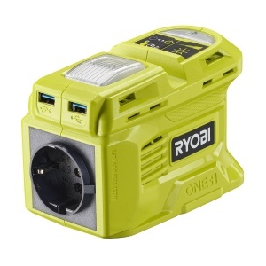 Inversor de tensiune RYOBI RY18BI150B-0, 150W, 2 in 1, compatibil cu panouri solare