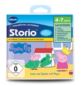 Joc educativ VTech Storio 2 Peppa Pig - 7 jocuri, 2 niveluri de dificultate