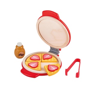 JOCCA - Fier de vafe din lemn cu accesorii pentru baieti si fete | Aparat de vafe Montessori pentru copii | peste 2 ani | Jucarii | Cadou Baiat Fata | Dispozitiv de jucarie