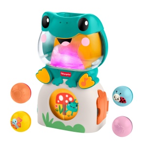 Jucarie Activitate Frosch Fisher-Price cu Muzica, 3 Bile Colorate, Luminile si Sunete