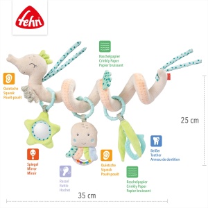 Jucarie Activitati Fehn Spirala Seepferd 35cm Multifunctionala pentru Bebelusi 0 luni - Img 2