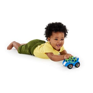 Jucarie auto Bright Starts Oball Rattle Roll pentru bebelusi 3 luni albastru sau rosu - Img 11