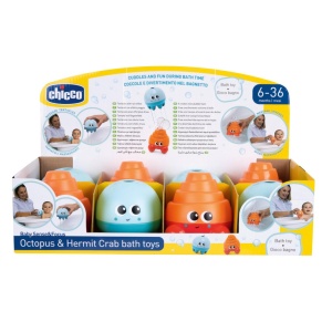 Jucarie de baie Chicco Oktopus si Einsiedlerkrebs Multicolor