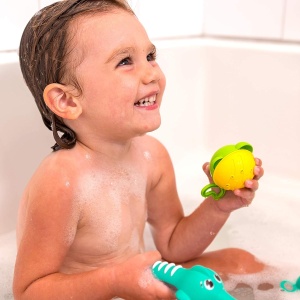 Jucarie de Baie Infantino Fischspass cu 1 Caine si 3 Figuri Marine, Multicolor - Img 6
