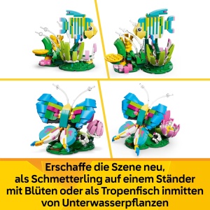Jucarie de Constructie LEGO Creator 3in1 31384 - Kolibri Colorat, 312 Piese - Img 6