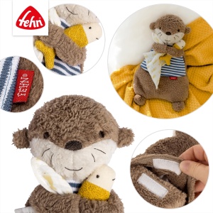Jucarie de plus cu caldura Fehn Otter Theo, 16x26 cm, lavabil la 30C - Img 5
