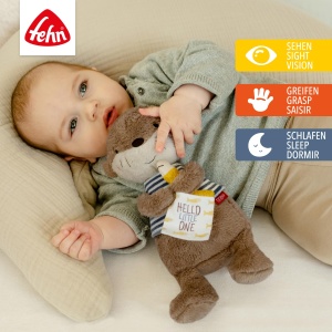 Jucarie de plus Fehn Otter Theo, 20 cm, material moale, pentru bebelusi - Img 2
