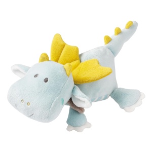 Jucarie de plus Fehn Warming Animal Dragon - Perna linistitoare cu seminte de struguri pentru bebelusi in aspect de jucarie moale Draguta Dragon - Perna de caldura Jucarie de plus calda pentru relaxare pentru bebelusi si copii mici de la 0+ luni