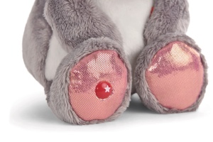 Jucarie de plus NICI GLUBSCHIS Felinja 25cm gri-bej ochi stralucitori - Img 5